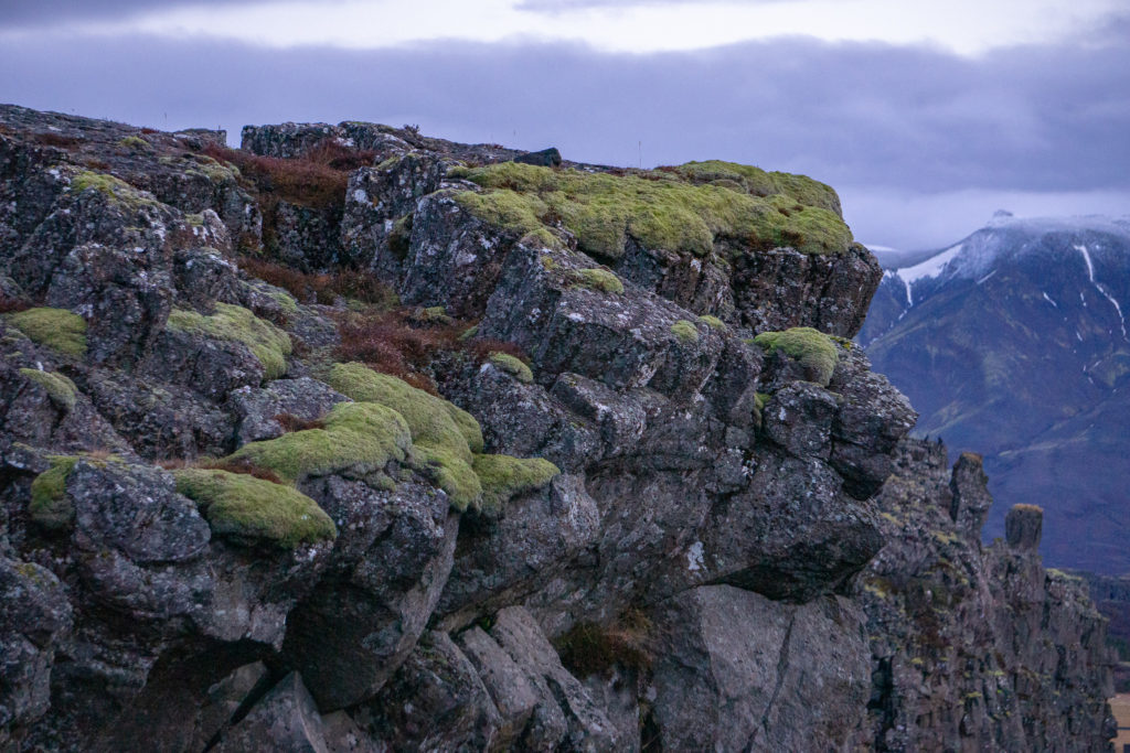 Rugged landscape of Þingvellir National Park on the Golden Circle in Iceland