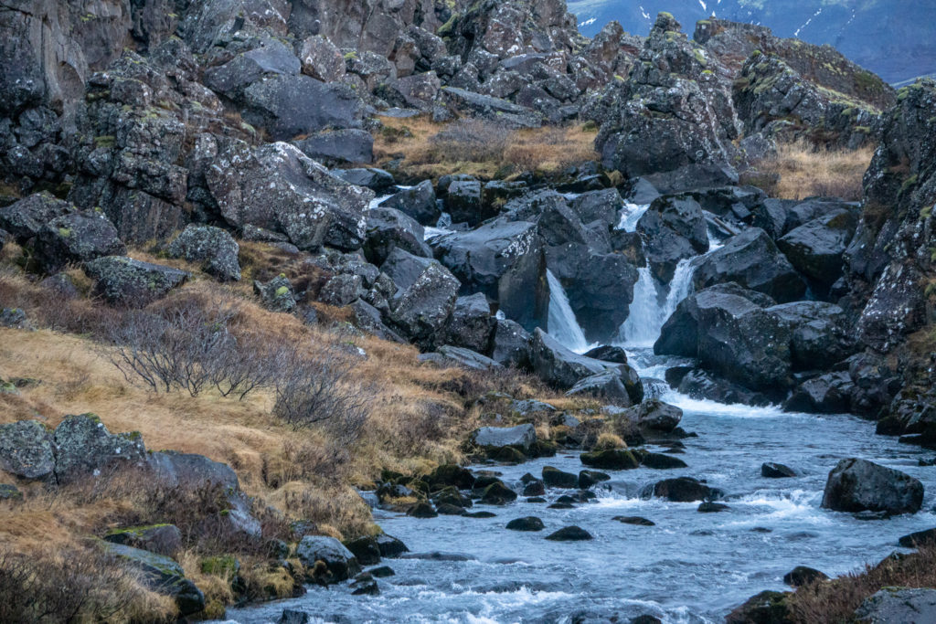 Waterfall in Þingvellir National Park