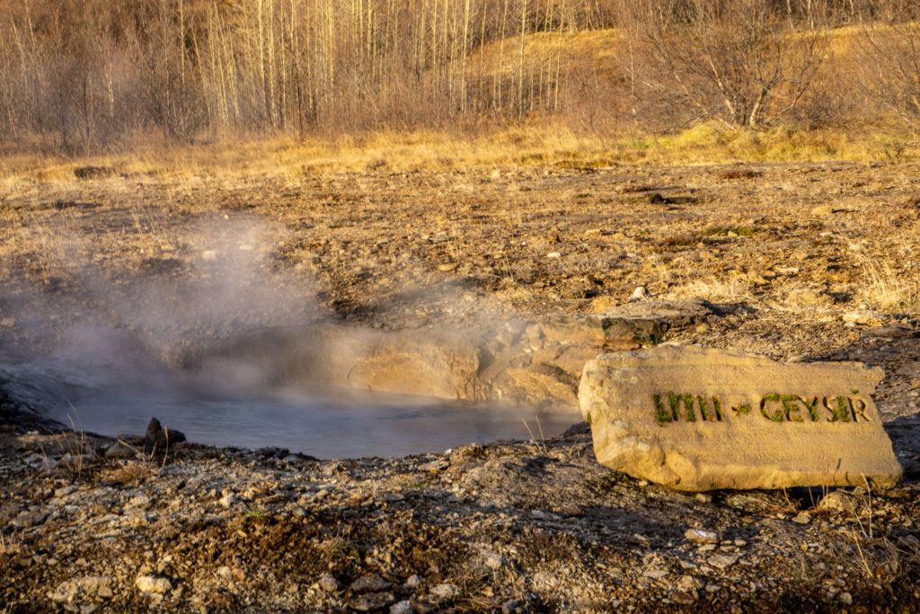 A geyser on the Golden Circle in Iceland