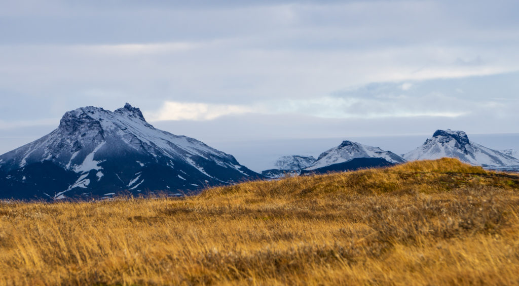 Majestic mountains on the Golden Circle in Iceland