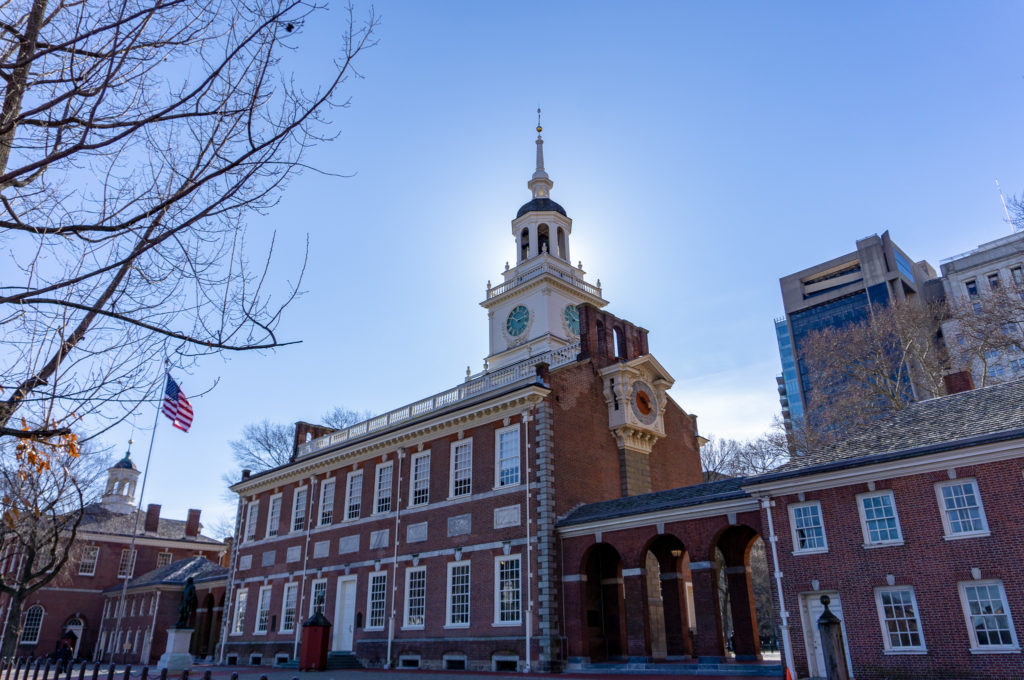 Independence Hall — a UNESCO World Heritage Site and part of Independence National Historical Park.