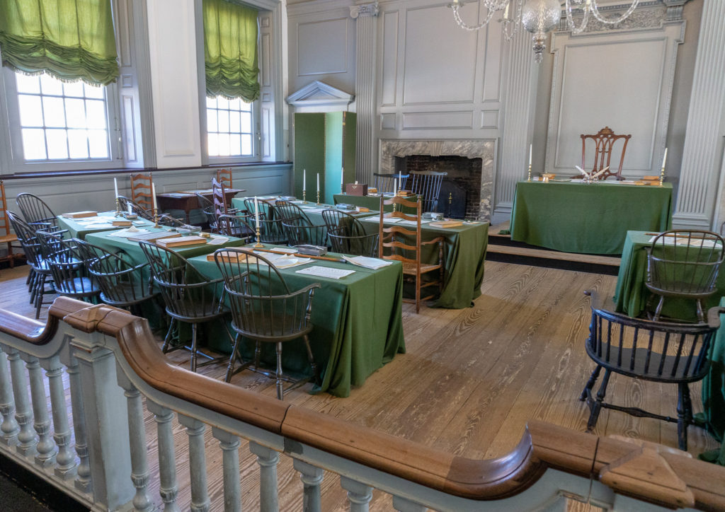 The Assembly Room in Independence Hall.