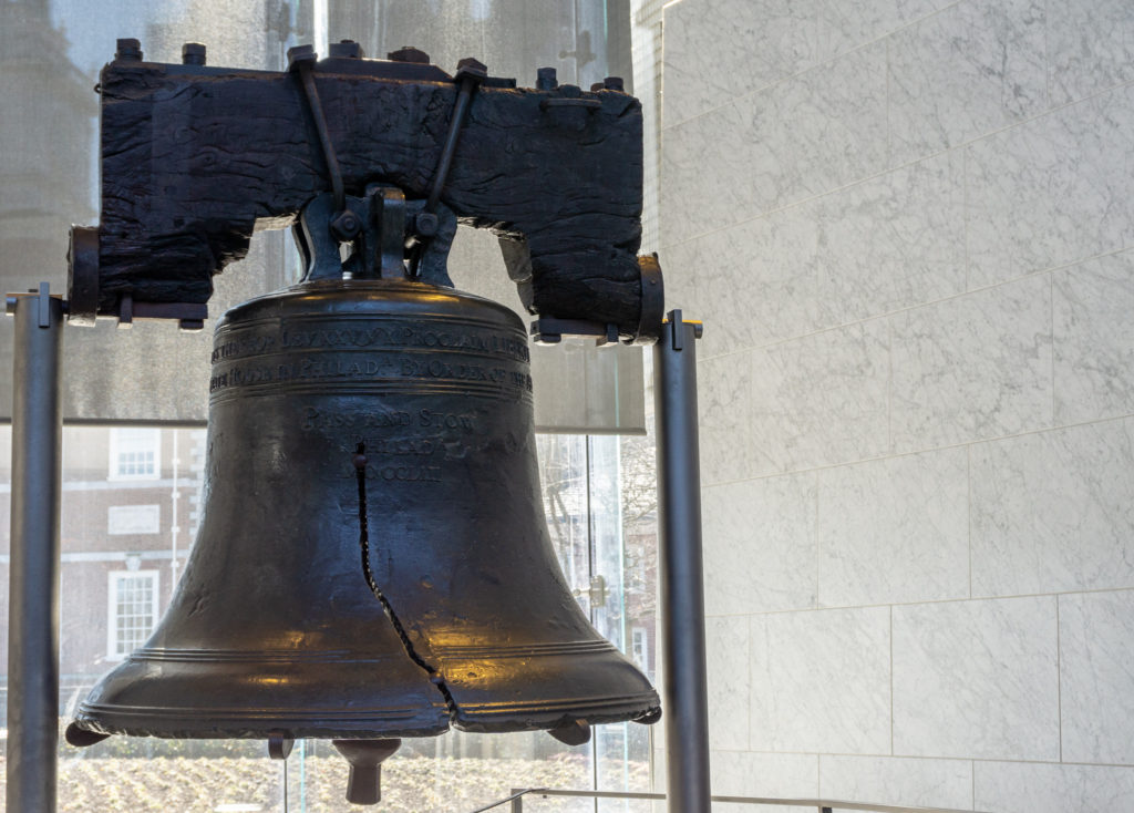 The famous Liberty Bell — part of Independence National Historical Park.