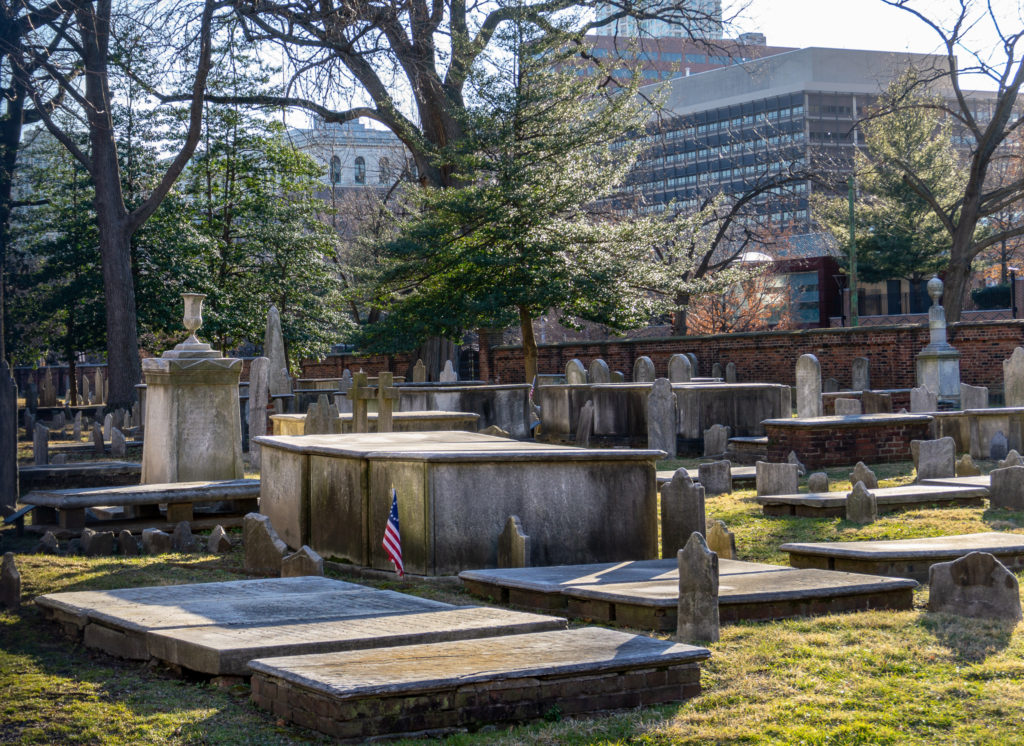 The churchyard at Christ Church in Independence National Historical Park.