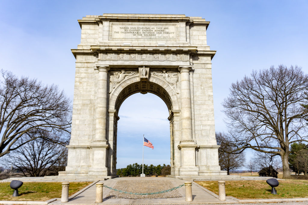 The United States National Memorial Arch in Valley Forge National Historical Park.