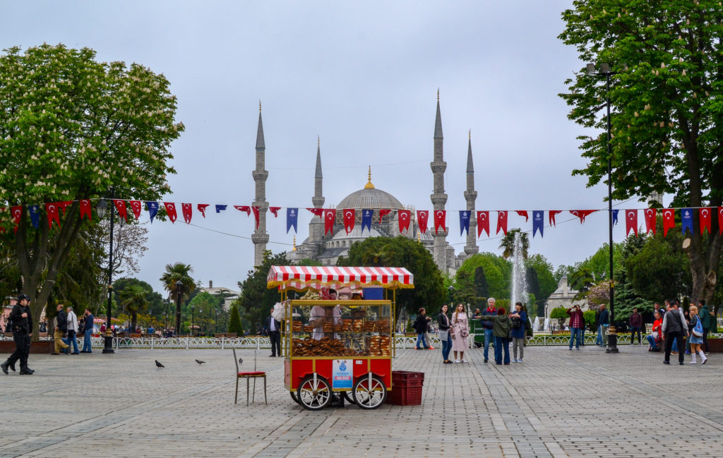 Sultanahmet Square with the Blue Mosque in the background — part of the Historic Areas of Istanbul