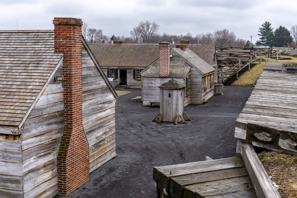 Inside the reconstructed fort at Fort Stanwix National Monument in Rome, NY.