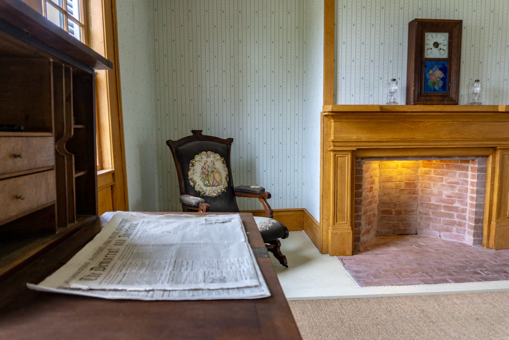 Interior of the Elizabeth Cady Stanton House in Seneca Falls, New York.
