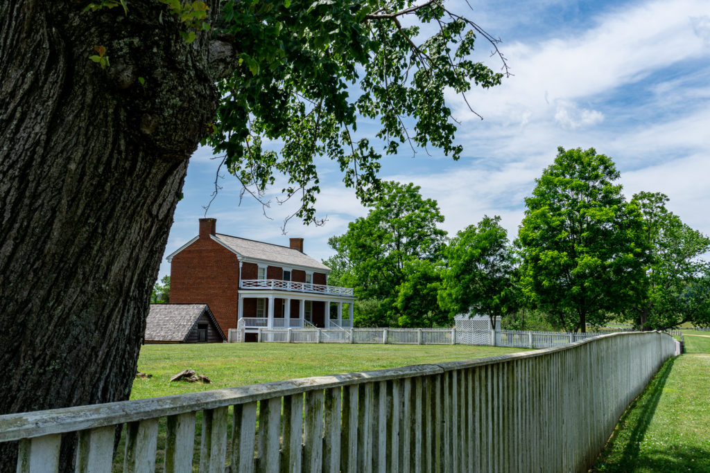The reconstructed home of Wilmer McLean in Appomattox Court House National Historical Park.